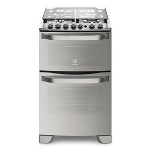 Cocina a Gas 4 Platos Electrolux Experience Doble Horno y Triple Llama 56DXA Inox